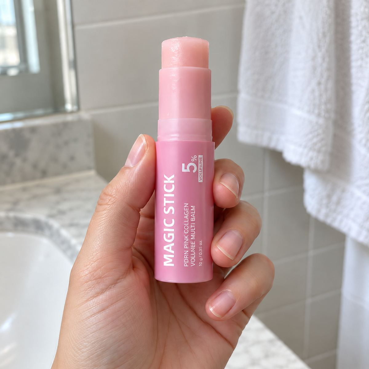 UndoBags Volume Balm Stick shown in hand